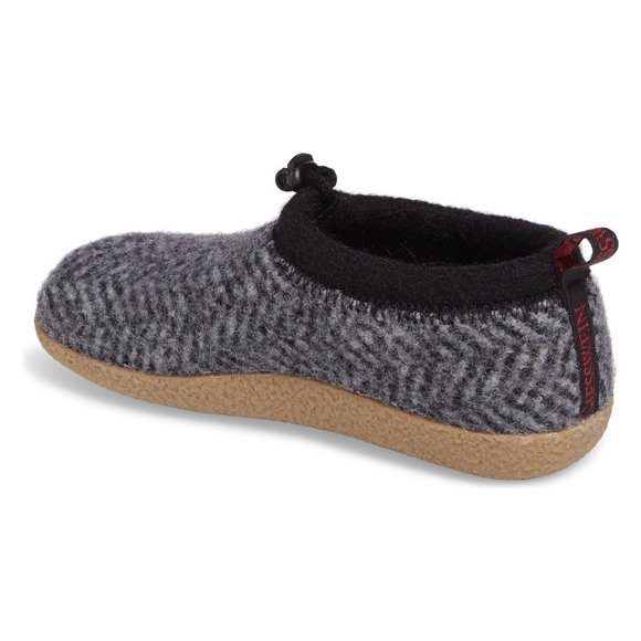🆕 GIESSWEIN Tahoe Slipper Shoe Black Herringbone Wool EU 37 US 6.5-7 - Picture 2 of 11